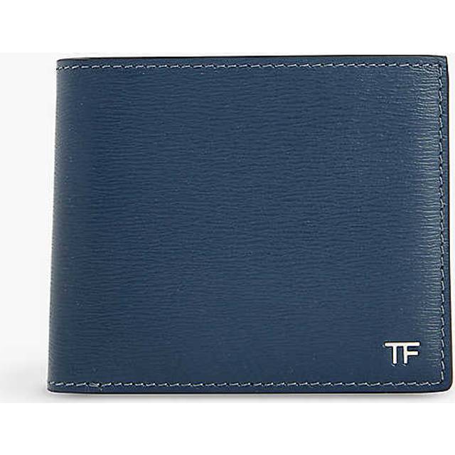 Tom Ford Denim Blue Brand-plaque Leather Wallet 1size - DENIM BLUE