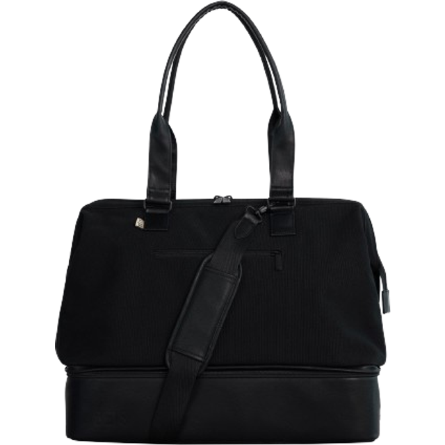Beis in Black Weekender Canvas and Vegan-leather Tote Bag - In Black