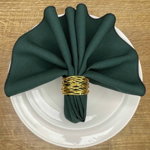Plain Napkins Pack of 4 - Bottle Green / 38cm