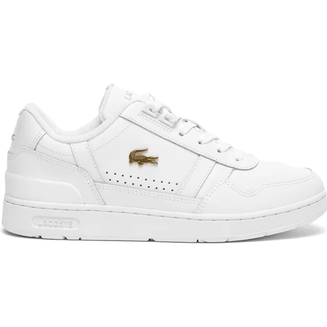Lacoste - Vita klassiska sneakers i skinn storlek 40 - White gold (40)
