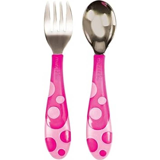 Munchkin Toddler Fork and Spoon Set (1 Spoon and 1 Fork ) Assorted colours