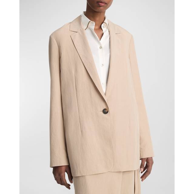 Vince Relaxed Textured Wool-Blend Blazer