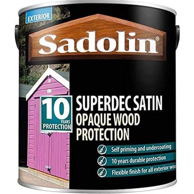Sadolin Superdec 10 Year Super White Gloss Finish Exterior Woodstain 1L