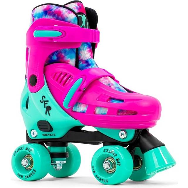 SFR Hurricane Justerbar Side by side Rullskridskoåkning Till Barn Tie Dye - Pink (25.5-29)