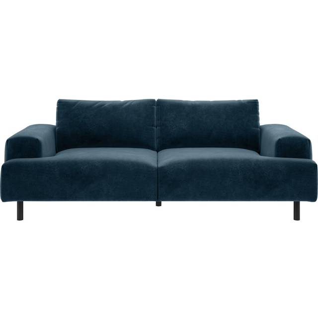 Habitat Julien Velvet 3 Seater Sofa - Navy Blue