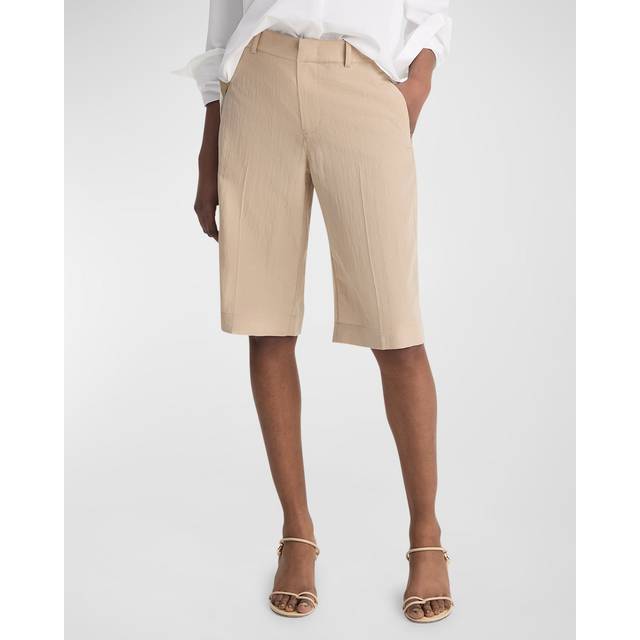 Vince Mid Rise Textured Wool-Blend Tailored Short