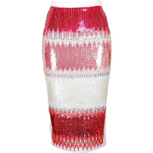 Elisabetta Franchi White Polyester Skirt - IT40|S