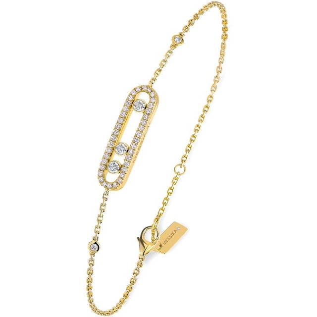 Messika Yellow Gold and Diamond Baby Move Classique Bracelet - One size