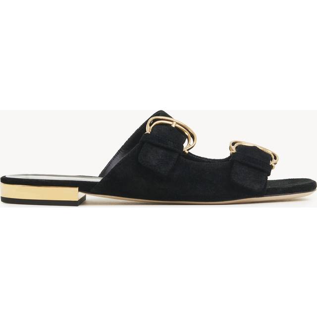 Chloé Black Alizè Slides - 001 Black - IT 37