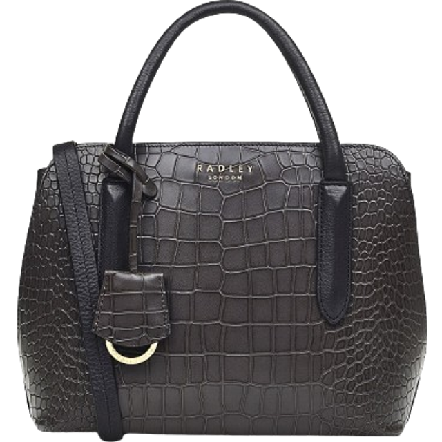 Radley London Women's Leather Womens Leather Liverpool Street 2.0 - Faux Croc Small Ziptop Multiway - Grey Small