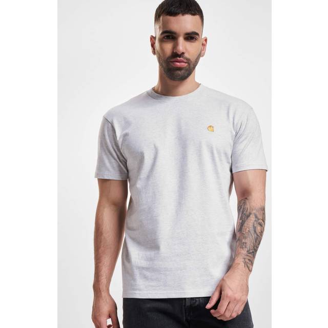 Chase Logo T-Shirt - 00JXX Ash Heather - Heavily influenced by American workwear, Carhartt WIP has been carefully adapting and modifying its main line's characteristics for several years. Expect premium fabrics, rugged construction and comfortable fits.