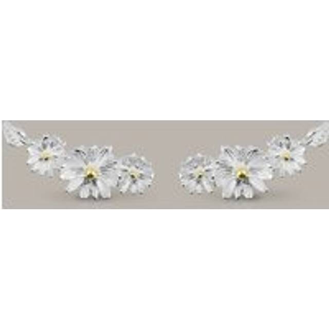 John Greed Tempest Meadow Silver & Gold Plated Daisy Chain Climber Earrings For Women - gold/silver