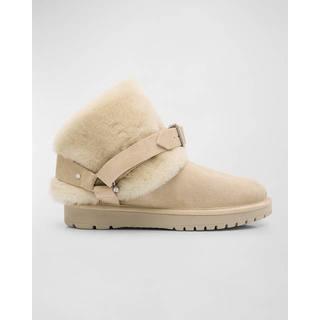 Burberry Beige Suede & Shearling Chubby Boots - Hunter - IT 36