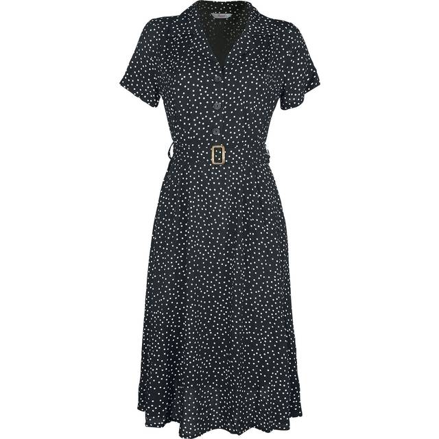 Banned Retro Black Spot Dress Medium-length dress black white