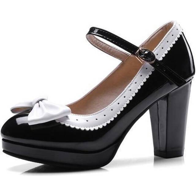 (Black Pointe Toe, 6) Sweet Doll Heels