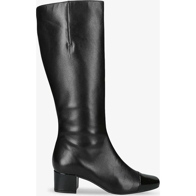 Carel Womens Black Malaga Leather Heeled Knee-high Boots Eur 38/5 Uk Women - BLACK