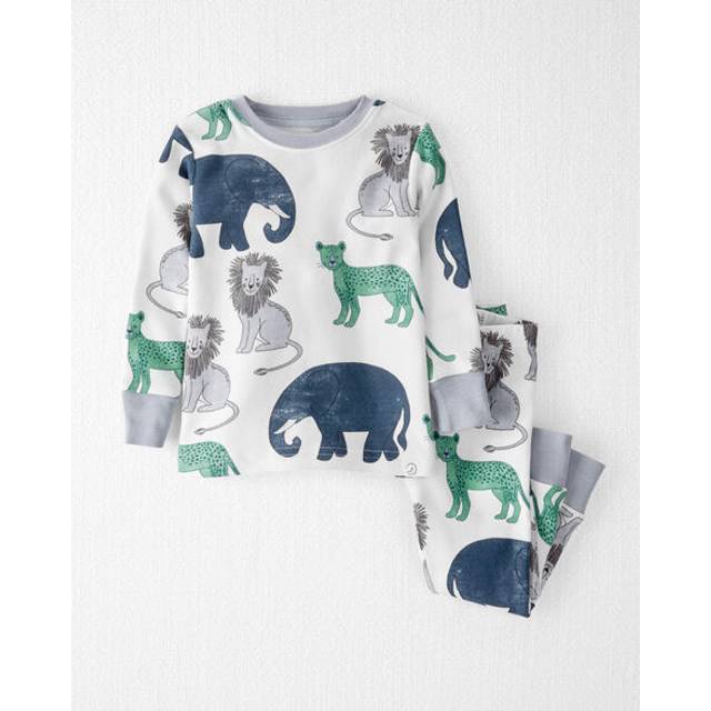 little planet by carter's Baby 2-Piece Pajamas Made with Organic Cotton  Safari  6M