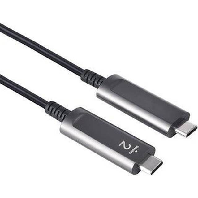 NÖRDIC 5m Aktiv AOC Fiber kabel USB 3.1 Gen2 Type C till Type C 4K 60Hz 10Gbps PD60W