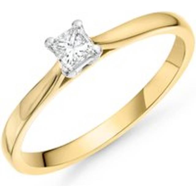 18ct Yellow Gold Princess Diamond Solitaire Ring