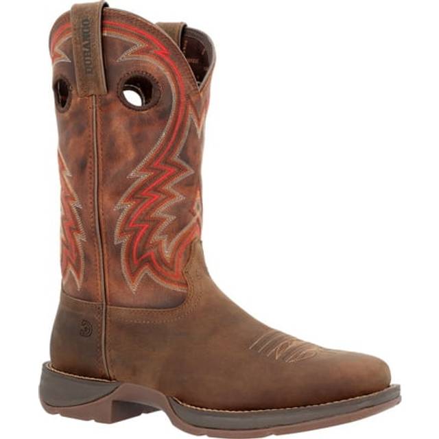 Durango rebel ddb0393 mens brown leather slip on cowboy western boots