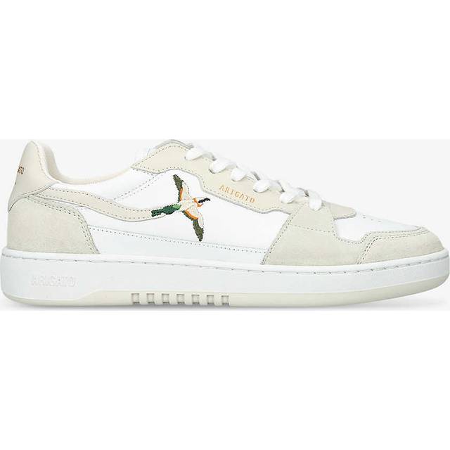 Axel Arigato Mens White/comb Dice Lo Bird-motif Leather and Suede Low-top Trainers Eur 42 / 8 Uk Men - WHITE/COMB