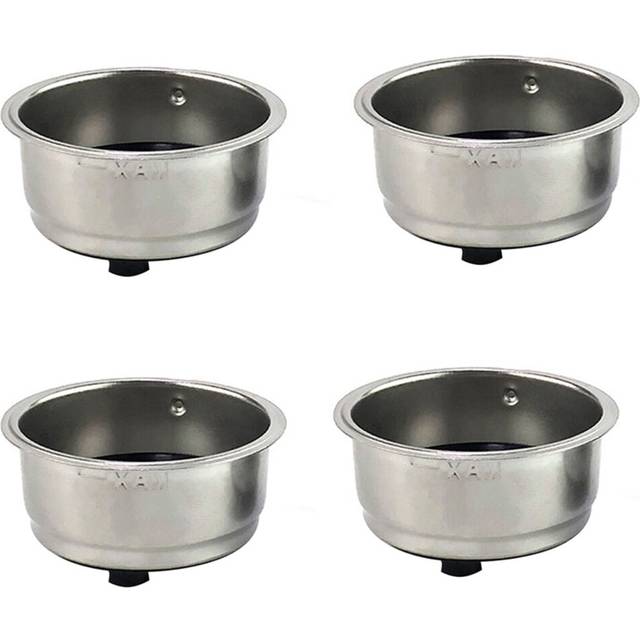 4X Friendly Detachable Stainless Steel Coffee Filter Basket Strainer Coffee Machine Accessories(Double Cup)