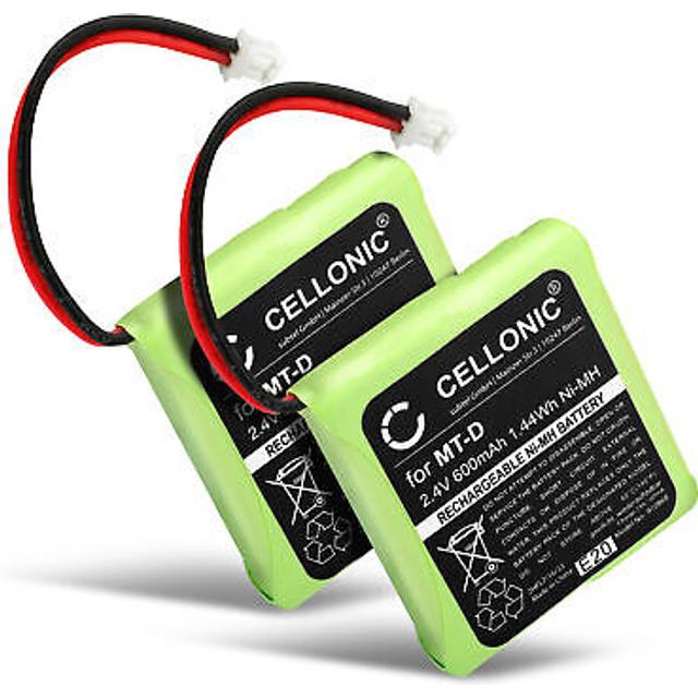 2x battery for audioline slim dect 502 telekom sinus a702 600mah