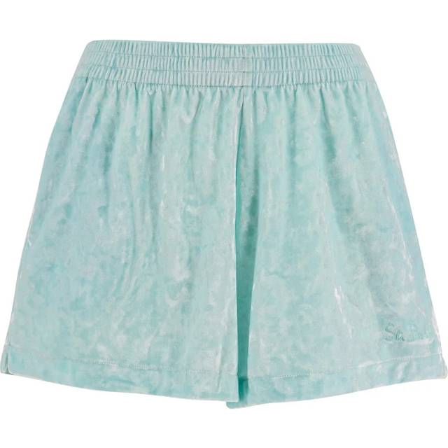 MC2 Saint Barth, Short Shorts, female, Blue, L, Chenille Embroidered Shorts Regular Fit