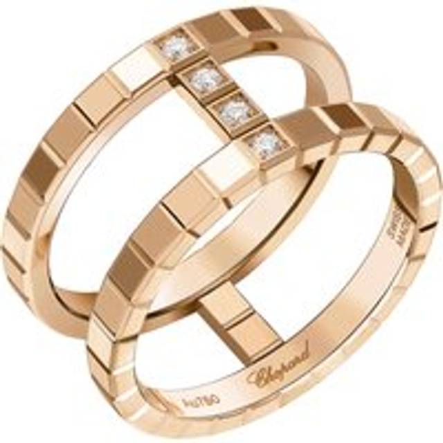Chopard Ice Cube 18ct Rose Gold 0.04ct Diamond Ring - 55