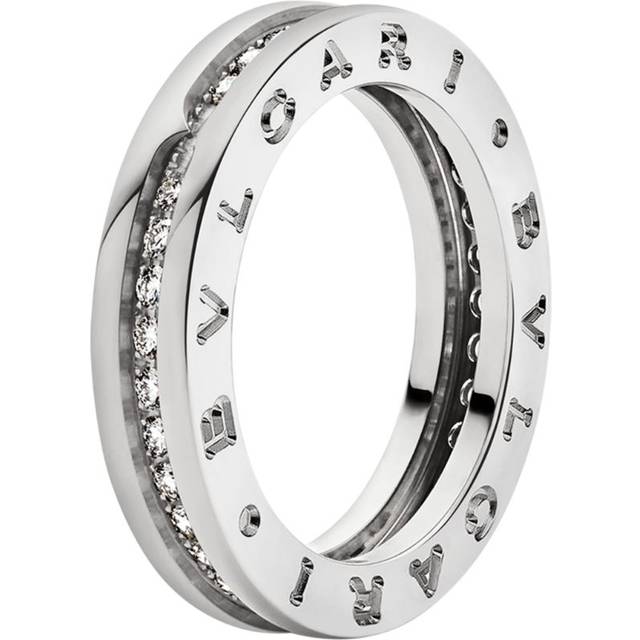 Bvlgari White Gold and Diamond B. zero1 One-Band Ring - 53