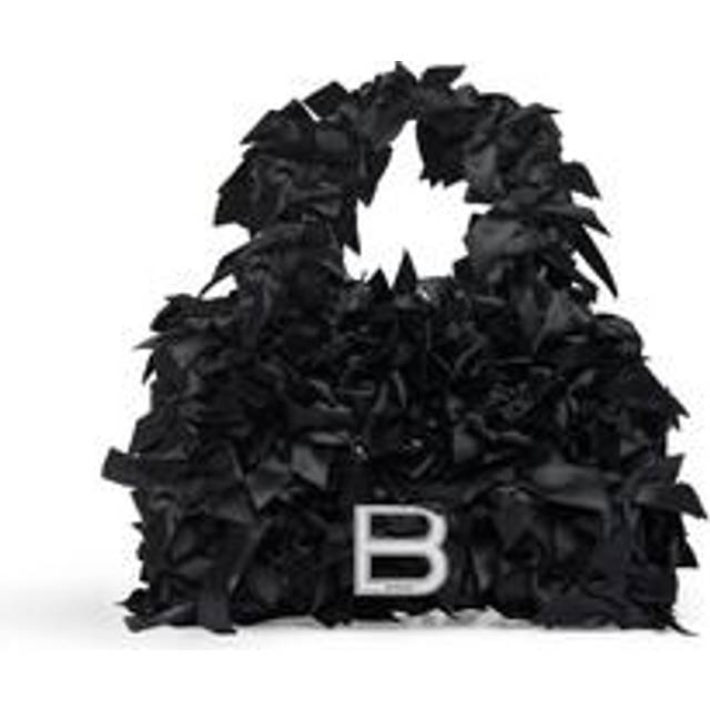 Balenciaga Hourglass XS Handbag With Satin Bows - Black - Women's - Lambskin, Polyester