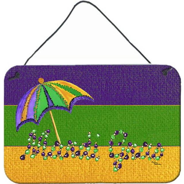"""""Caroline's Treasures 8381DS812 Mardi Gras Aluminum Metal Wall or Door Hanging Prints  8 x 12"""""""""""""