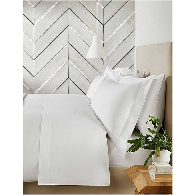 The White Company Essentials Single Egyptian-cotton Fitted Sheet Super King - WHITE