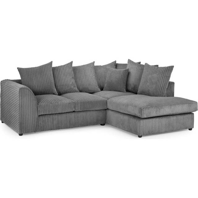 (Right Arm) Harley Jumbo Cord Corner Sofa - Grey