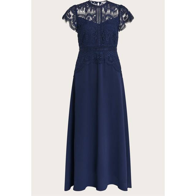Monsoon Monica Lace Dress - Navy