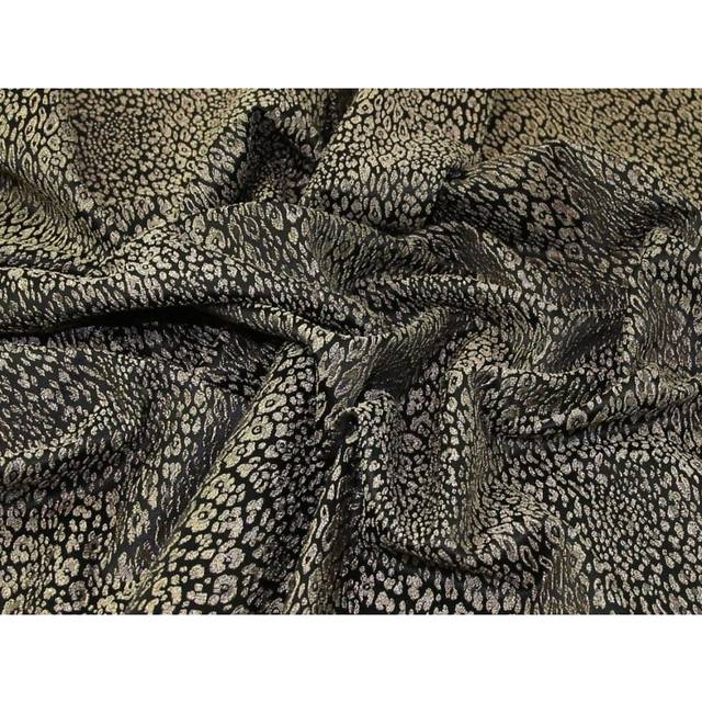 Deadstock Stretch Woven Brocade Fabric Gold