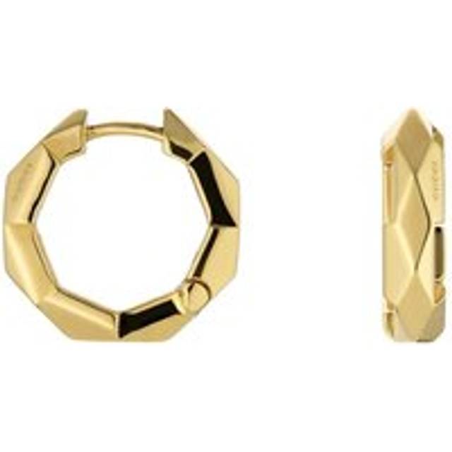 Gucci Womens Yellow Gold Link To Love Brand-engraved 18ct Yellow-gold Hoop Earrings 1 Size - YELLOW GOLD