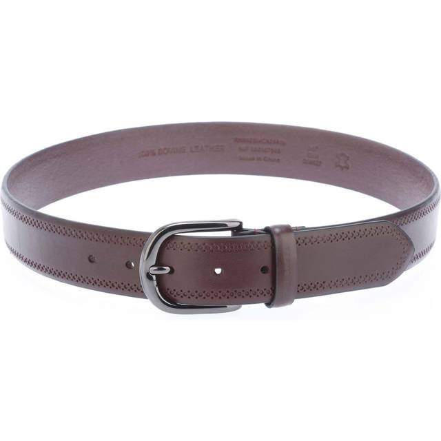 Ted Baker Mens Accessories Picolt Broguing Leather Belt in Brown - Size 34 inches