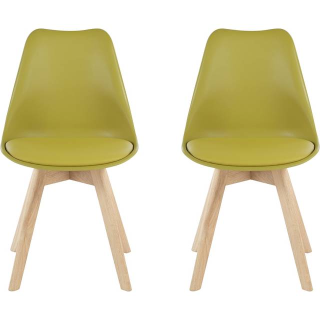 Habitat Jerry Pair of Dining Chair - Yellow