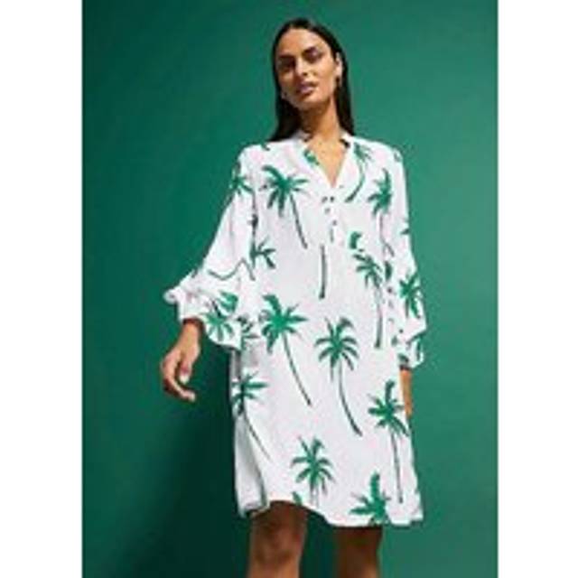 bonprix Summer Tunic Dress - White Print
