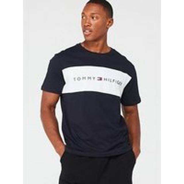 Tommy Hilfiger Men's TH Original Block Logo Lounge T-Shirt, Navy - Black - Size: Regular/40