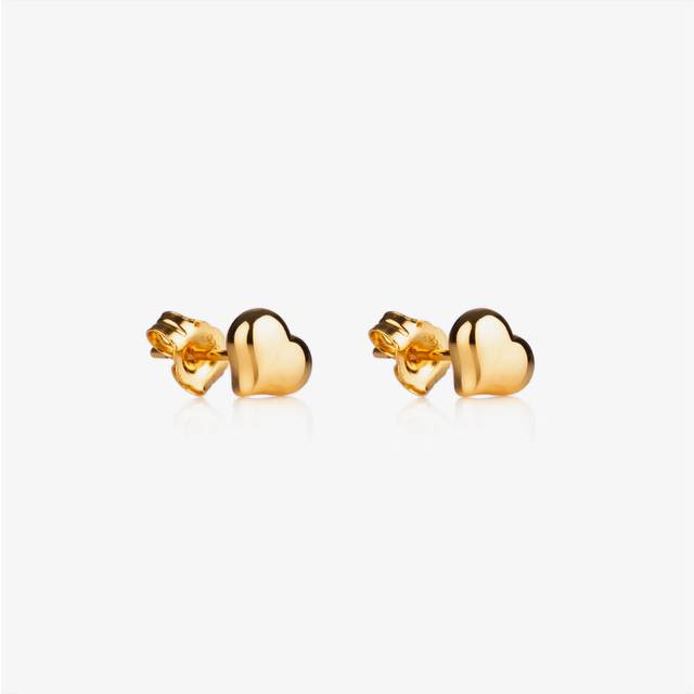 Little Star Girls Aria Gold Plated Heart Stud Earrings LSE0155