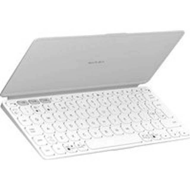 Logitech Tangentbord Keys-To-Go 2 för surfplattor in Pale Gray, UK English (Qwerty)