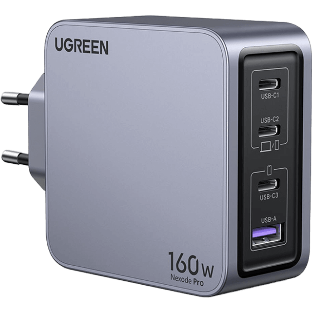 UGREEN Nexode Pro 160W 4-Ports GaN-laddare inklusive 240W USB-C kabel