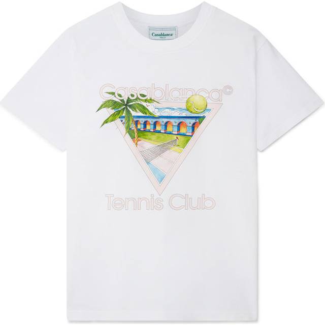 Casablanca, T-Shirts, male, White, XL, Sporty White T-Shirt with Iconic Print