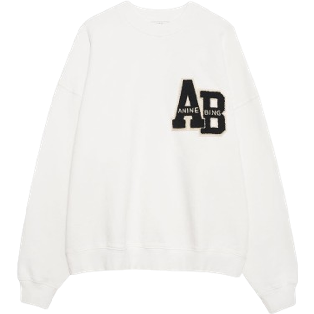 Miles Oversized Sweatshirt Letterman - Off White S