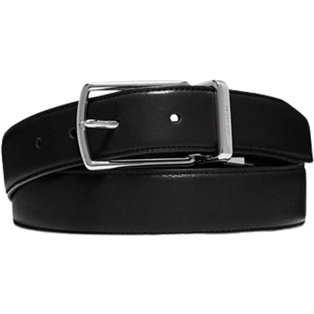 Coach Mens Modern Harness CTS Reversible Belt in Smooth Leather - Black - One Size