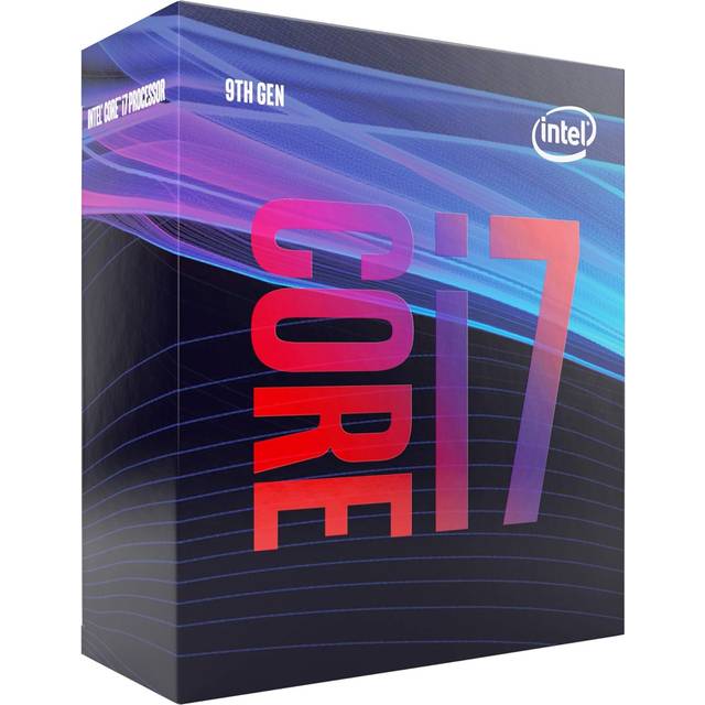 Intel Core i7-9700 stationär processor, 8 kärnor upp till 4,7 GHz LGA1151 300-serien 65 W