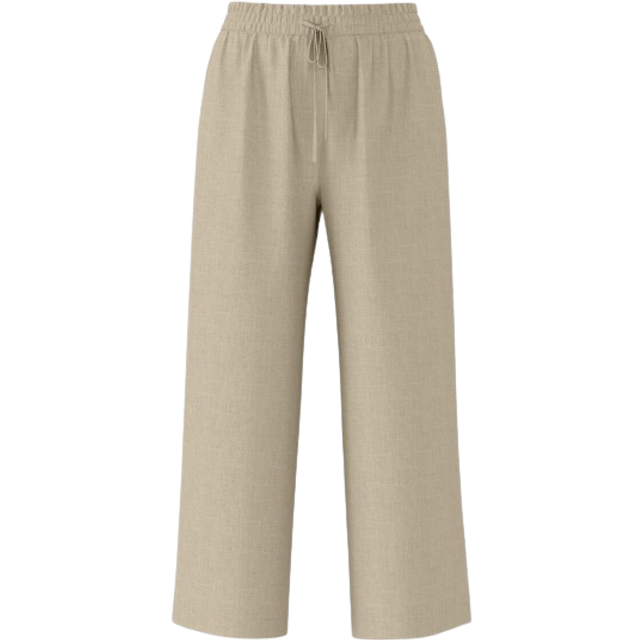 Selected Femme – Beige, vida byxor i linnemix-Naturlig