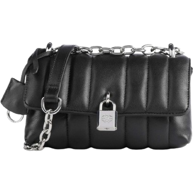 Radley London Women's  Womens Mill Bay - Padlock Quilt Small Flapover Crossbody - Black Small